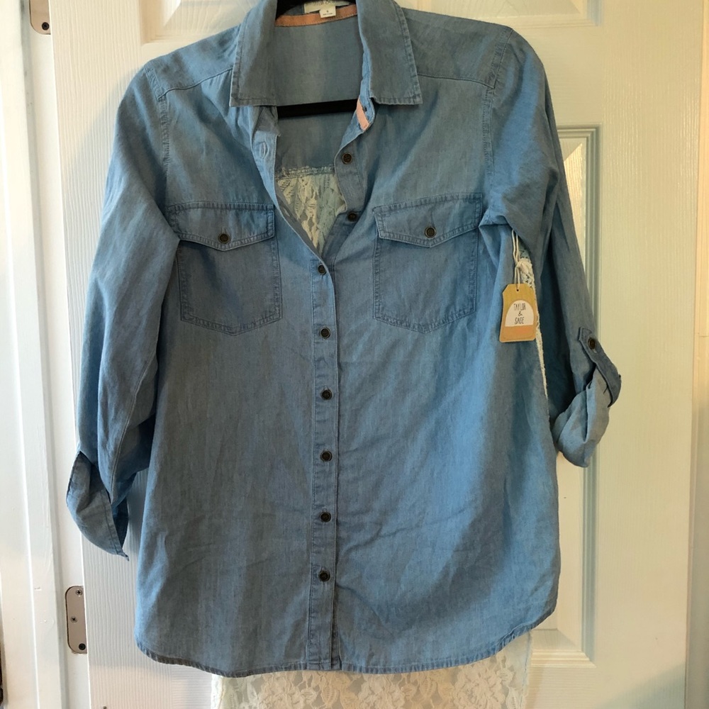 Kayla & sage lace chambray